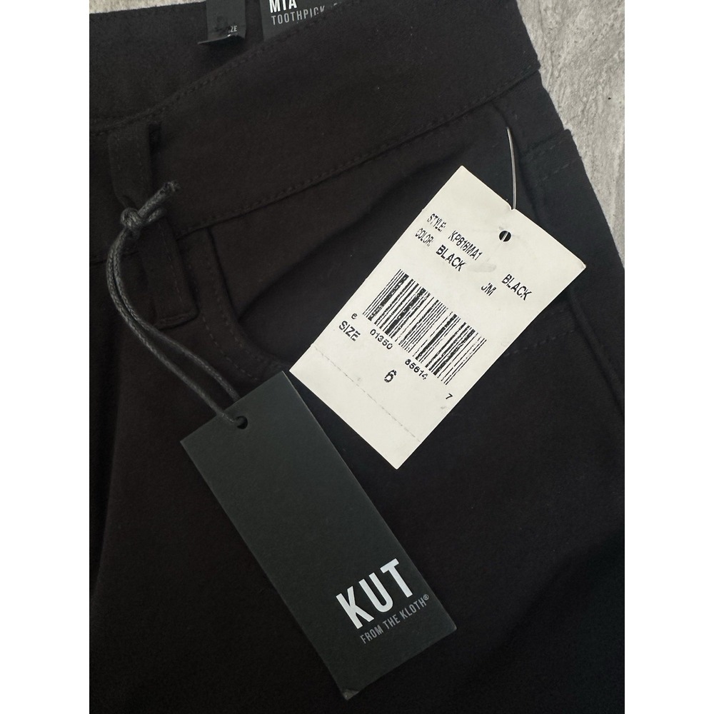 KUT From The Kloth Mia Toothpick Skinny Pants Women's 6 Black Ponte NWT 0126 - Picture 4 of 12